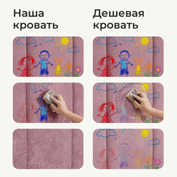 Кровать детская Полина с подсветкой с сенсорной кнопкой