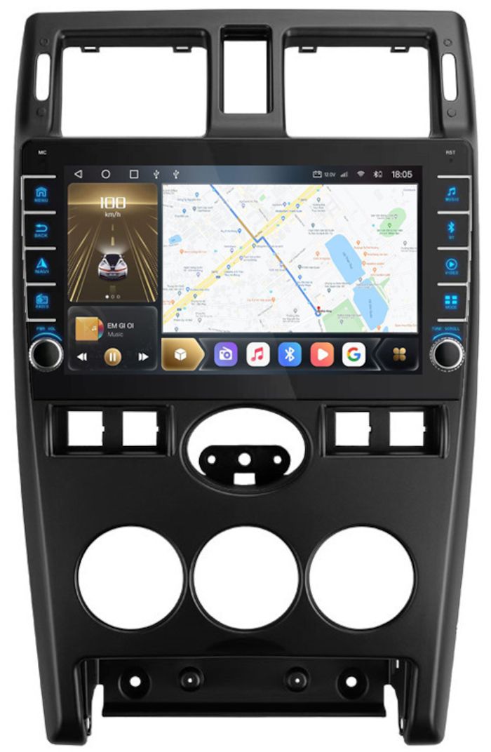 Магнитола для Lada Priora 2007-2013 - Kuberg OL-9066-2 (кнопки и крутилки), Android 12, Быстрая, CarPlay, 4G SIM-слот