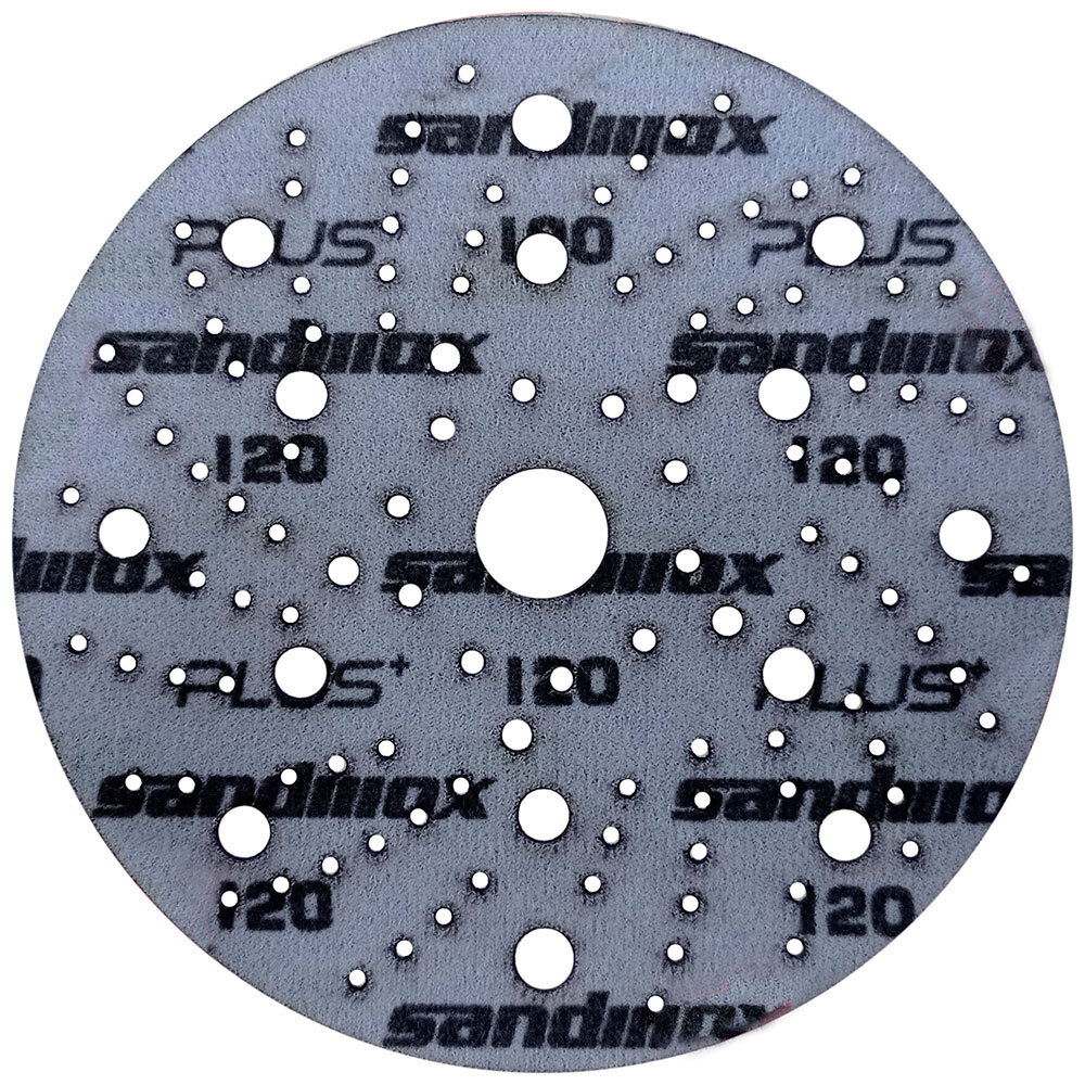 SANDWOX PLUS PURPLE диск на пленочной основе, керамика Ø150мм, Р220, липучка, Multi holes