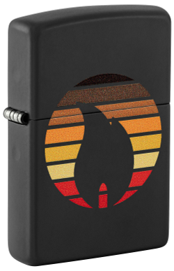 Зажигалка ZIPPO Colorblock с покрытием Black Matte, латунь/сталь, черная, 38x13x57 мм, шт