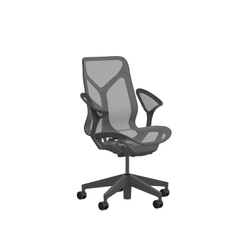 Кресло Herman Miller Cosm, средняя спинка, цвет Graphite, подлокотники «лепестки» (Leaf)