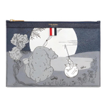 THOM BROWNE· Flat Calfskin Laptop Bag Small Men"s Marine Blue