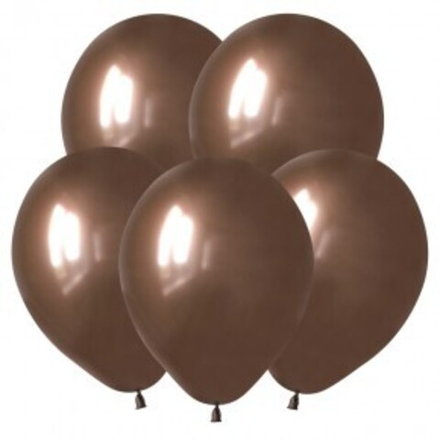 Т Метал 5 Зеркальные шары, Шоколад / Mirror Chocolate / 50 шт. /, Латексный шар