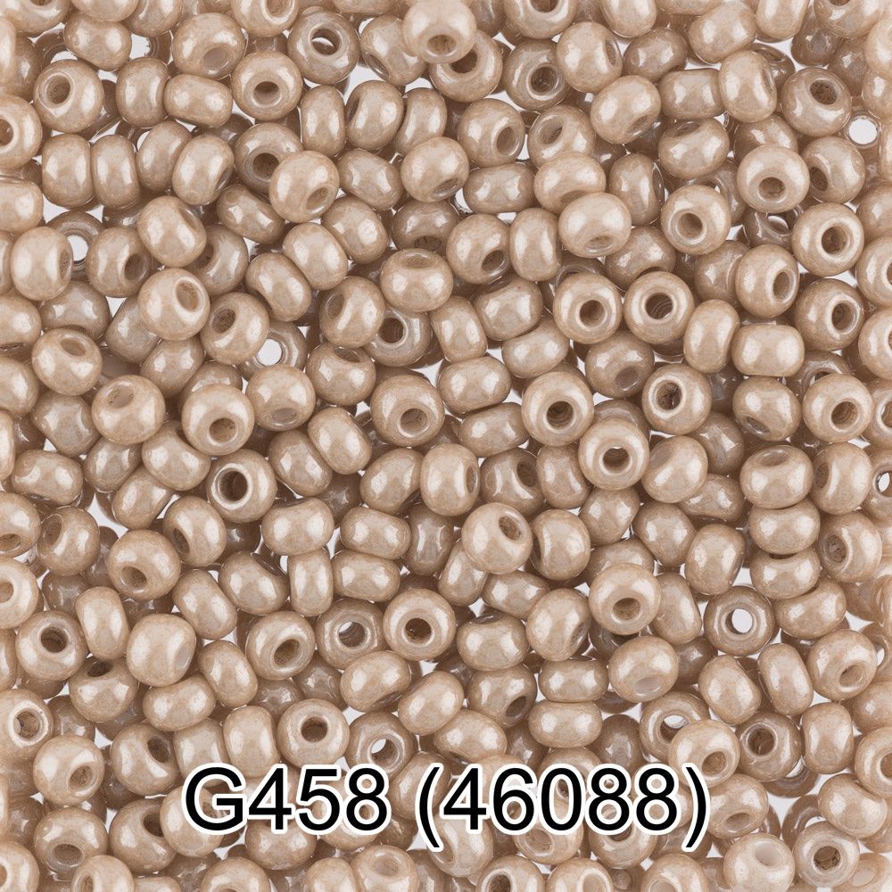 Бисер Gamma 10/0 (2.3 мм), 50 г, G458 т.бежевый, 46088, круглый 7