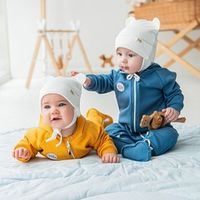 Комбинезон с капюшоном "Деним" утепленный 0+