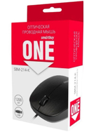 Мышь проводная Smartbuy ONE 214 USB/DPI 1200/3 кнопки/1.3м (SBM-214-K) черная
