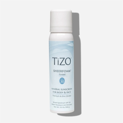 TIZO SheerFoam Sunscreen SPF 30 Tinted Спрей солнцезащитный для лица и тела с оттенком