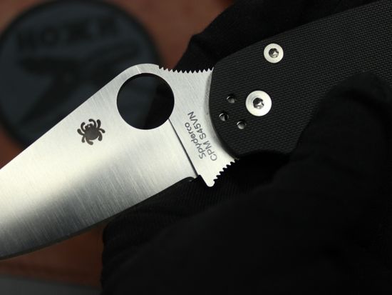 Нож складной Spyderco ParaMilitary 2 C81GP2 c клинком сатин CPM-S45VN, рукоять черный G10