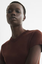 Тонкая трикотажная футболка из вискозной смеси - H&M