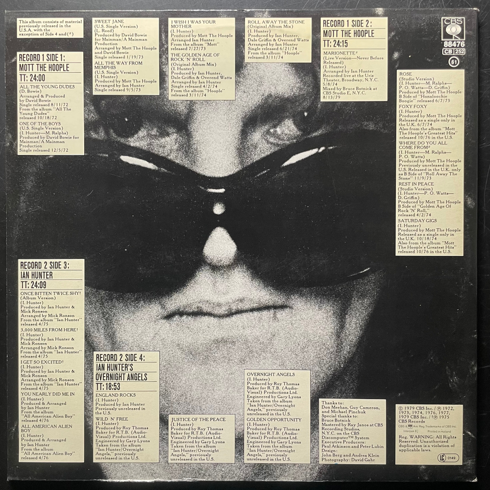 Ian Hunter - Shades Of Ian Hunter 2LP (Голландия 1980г.)