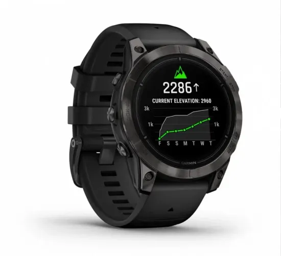 Смарт-часы GARMIN Epix PRO Sapphire Edition 47 мм, титановый, угольно-серый DLC, черный ремешок