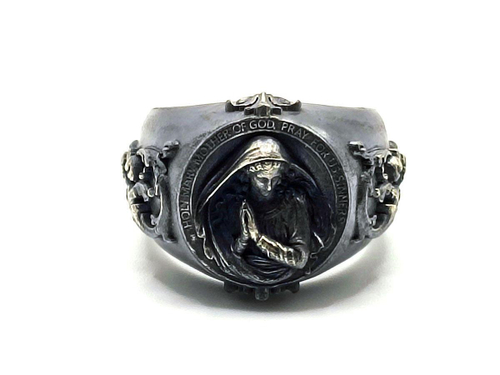 Перстень из серебра "Antique Prayer" AZR-044