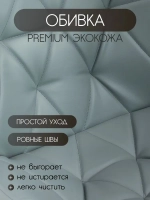 Стул мастера и клиента Masscomplekt Ракушка Люкс, хром, экокожа, светло-серый от производителя с доставкой по России курьером до адреса