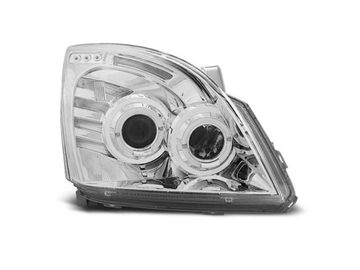 Передние фары angel eyes chrome для Toyota Land Cruiser Prado 120