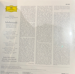 Виниловая пластинка Rimsky-Korsakov, Herbert von Karajan ‎– Scheherazade LP