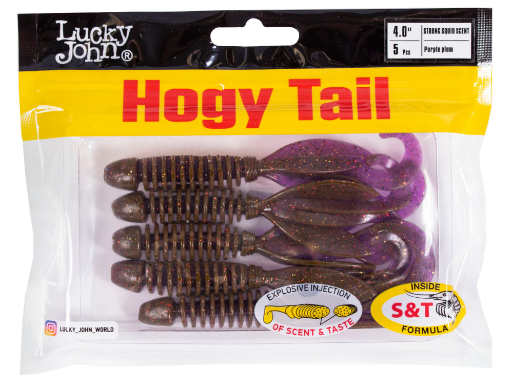 Твистеры съедоб. искусст.  LJ Pro Series Hogy Tail 4,0in (10.00)/S13 5шт.