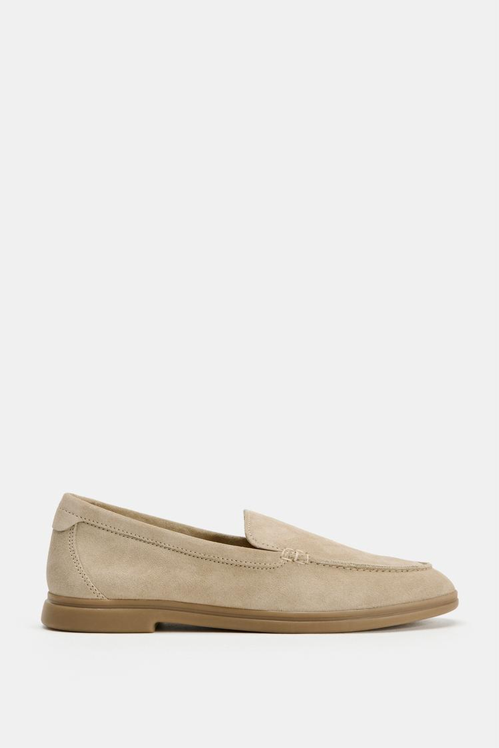 ZARA ЗАМШЕВЫЕ ЛОФЕРЫ, ЦВЕТ ЛЬДА