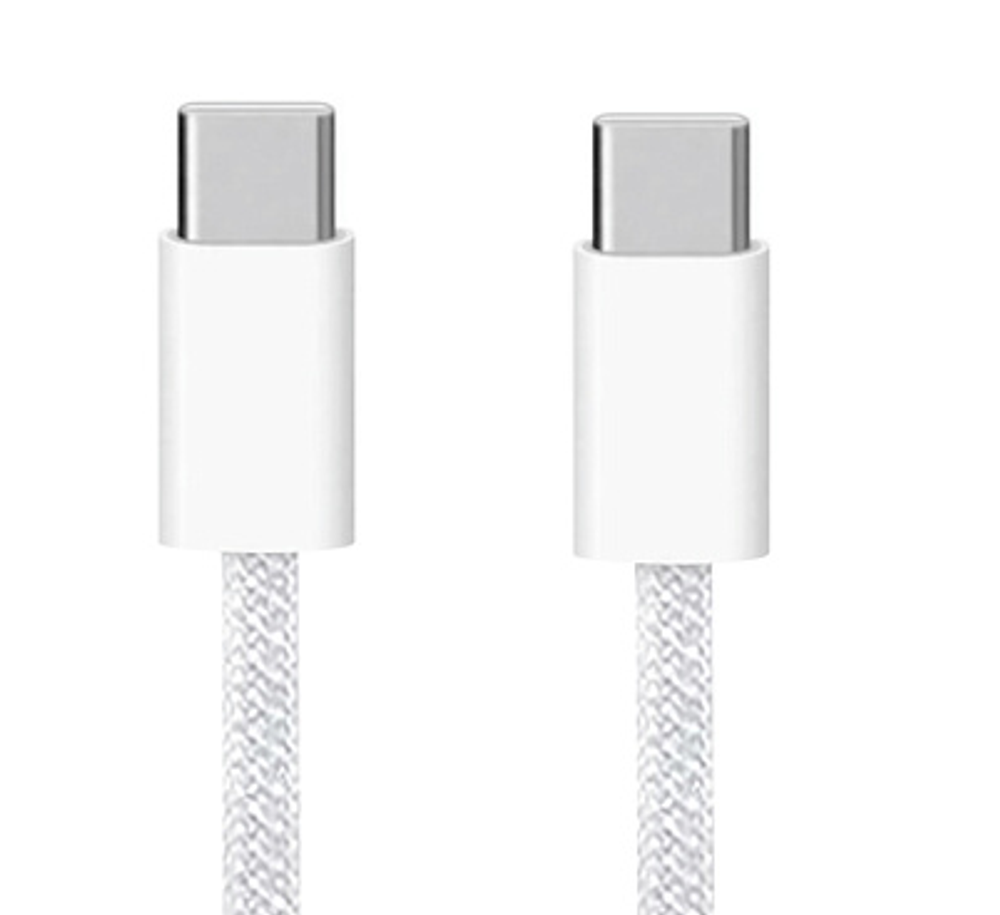 Кабель USB "WALKER" C860, (2 метра), 65W, Type-C-Type-C, поддержка PD, нейлон, белый