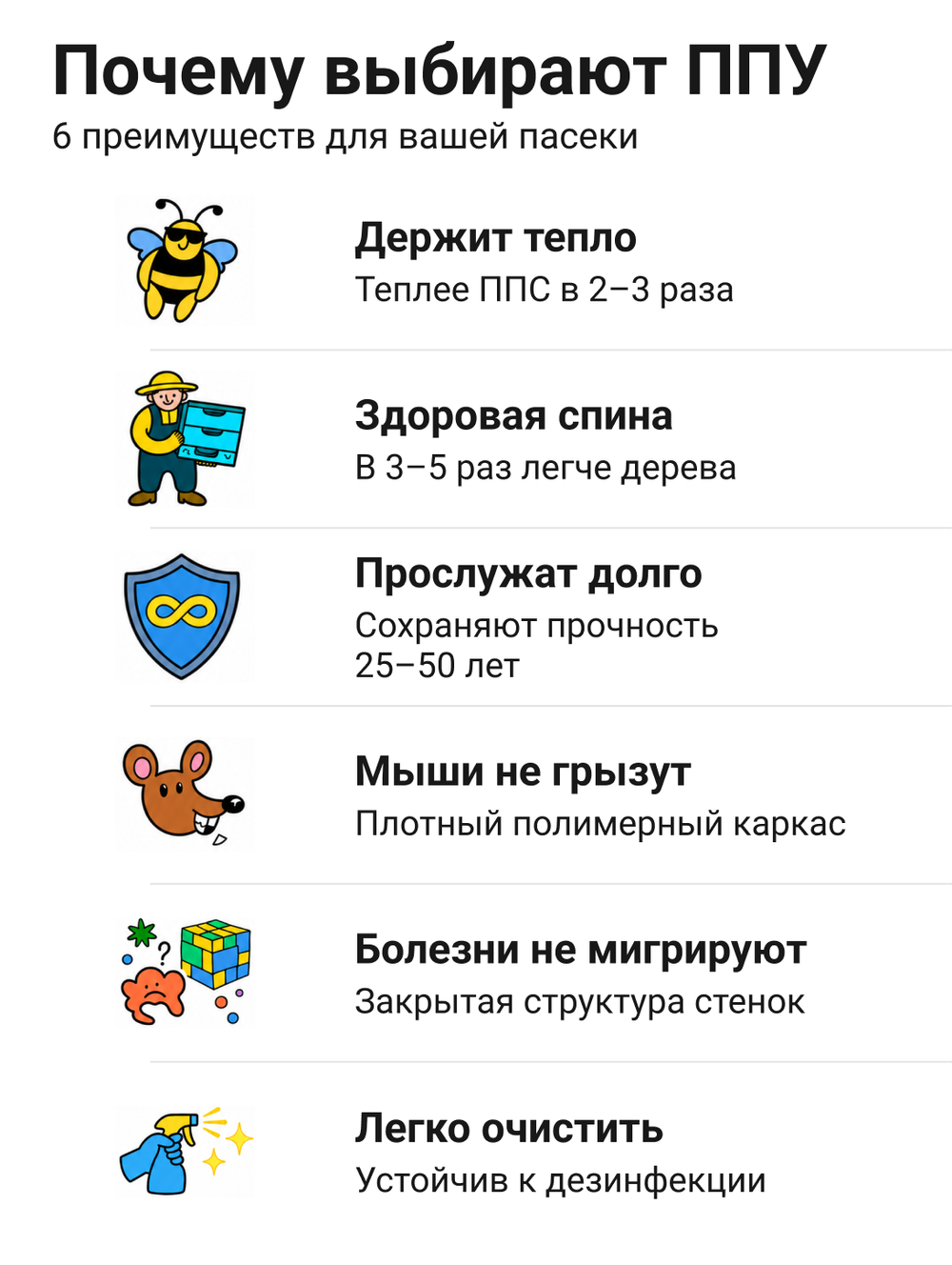 Проставка (легкое дно) из ППУ Нижегородец 6 рамок