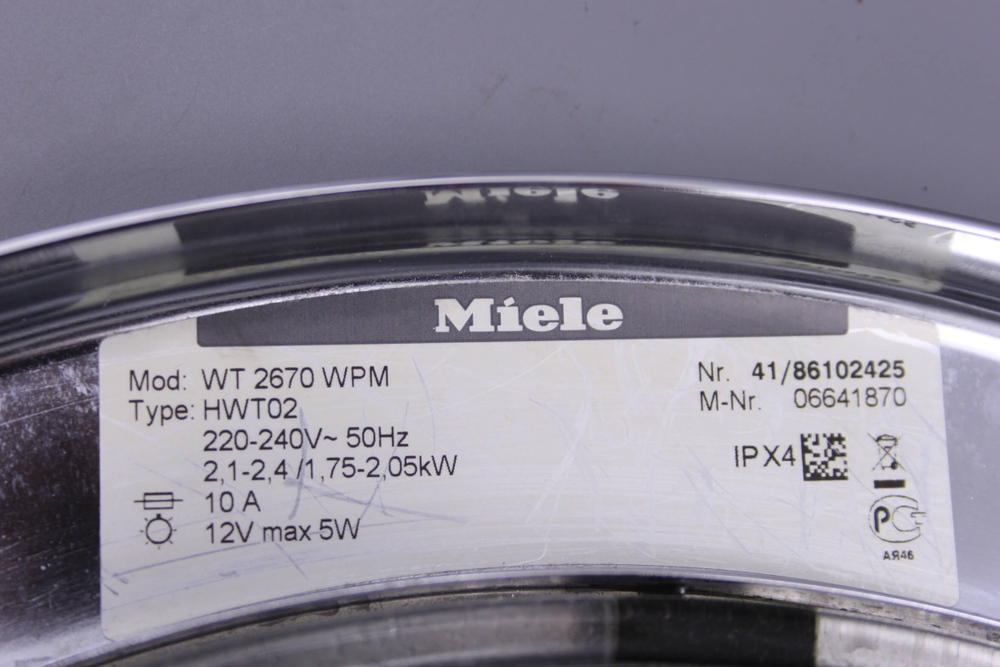 Люк 06641870 стиральной машины Miele WT 2670 WPM