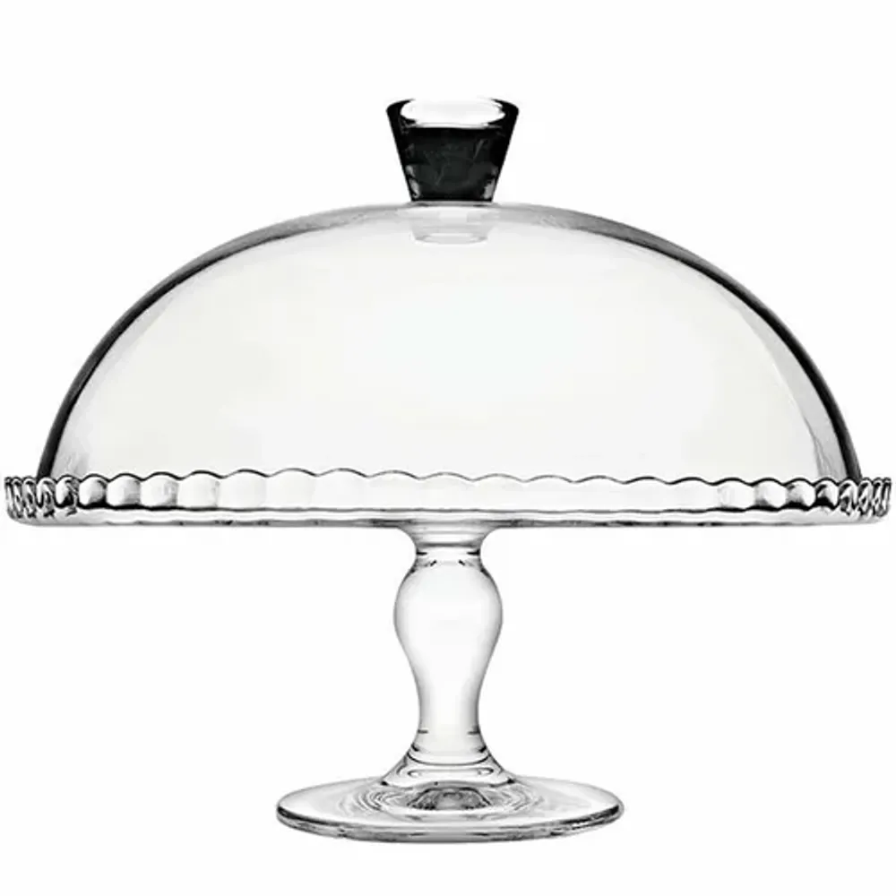 Подставка для торта 32 см h26 см со стеклянной крышкой d 30 см Патиссери Tempered Glass Pasabahce