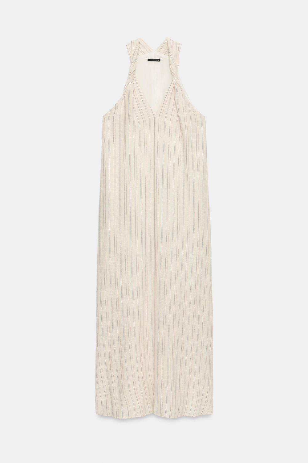 ДЛИННОЕ ПЛАТЬЕ В ПОЛОСКУ С БЛЕСТЯЩЕЙ НИТЬЮ — ZARA