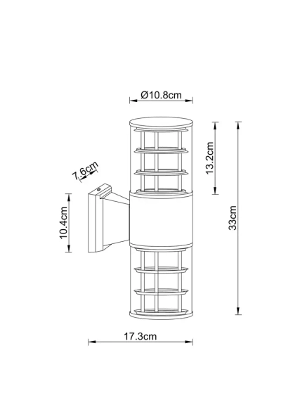 Уличный настенный светильник Arte lamp TOKYO A5315AL-2BK, 2хE27