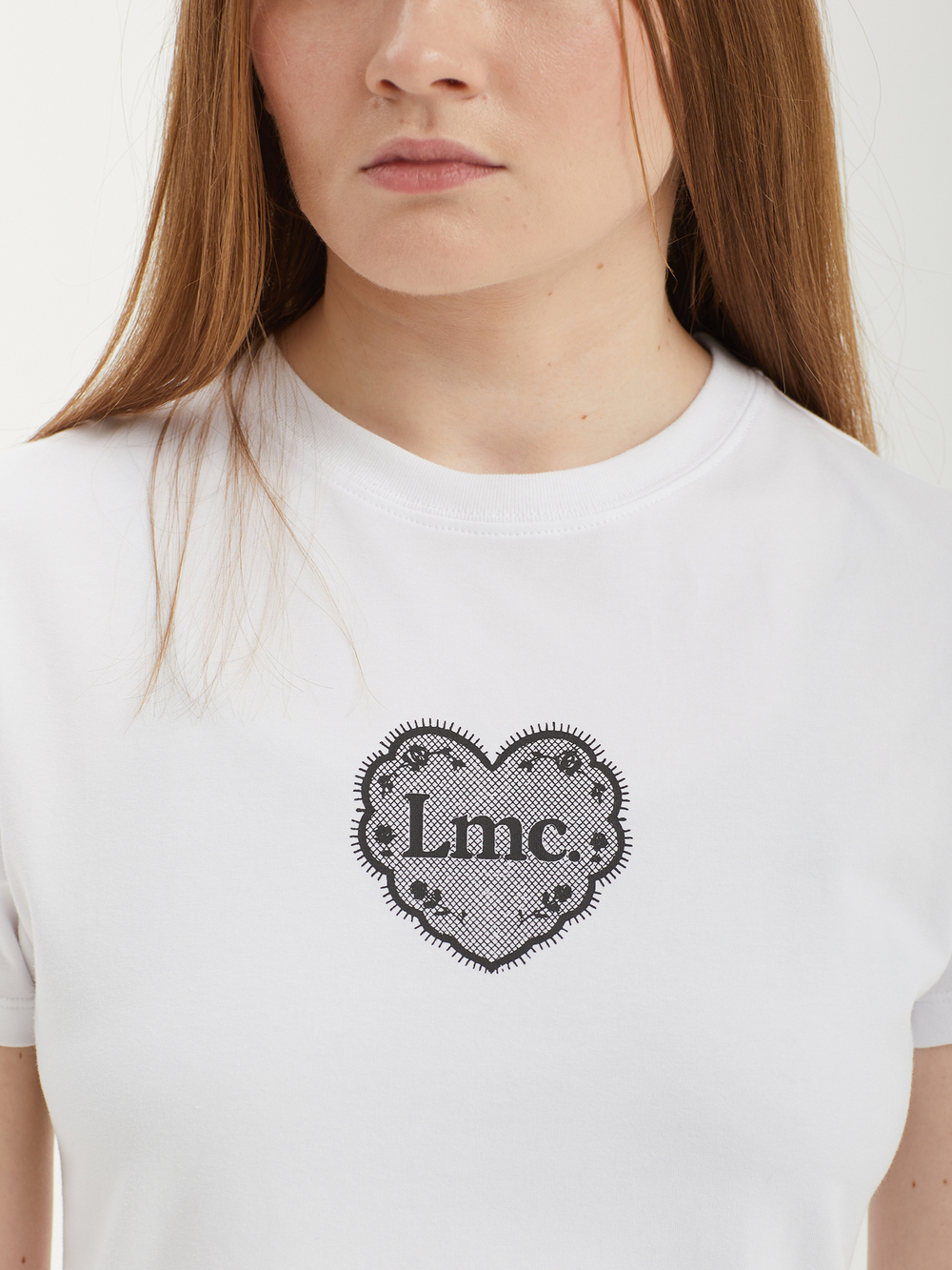 Женская Футболка Lace Heart Cropped