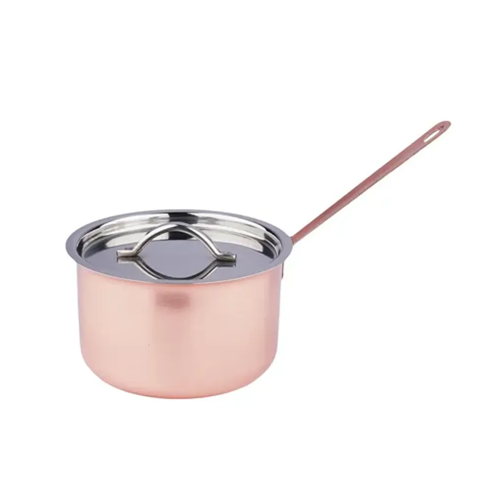 Соусник 90 мл d 7,6 см h4 см круглый с ручкой и крышкой Copper нерж. P.L. Proff Cuisine