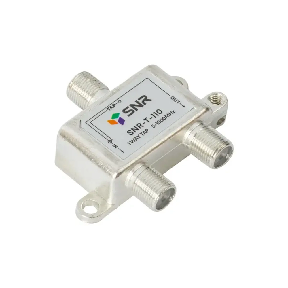 Ответвитель абонентский SNR-T-110 на 1 отвод, вносимое затухание IN-TAP 10dB.