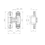 Петля скрытой установки U3D2000.TG FSG флор. золото