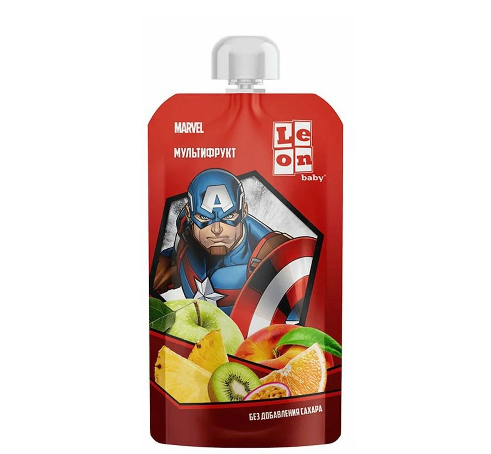 Детское пюре Leon Baby Marvel Капитан Америка 115гр