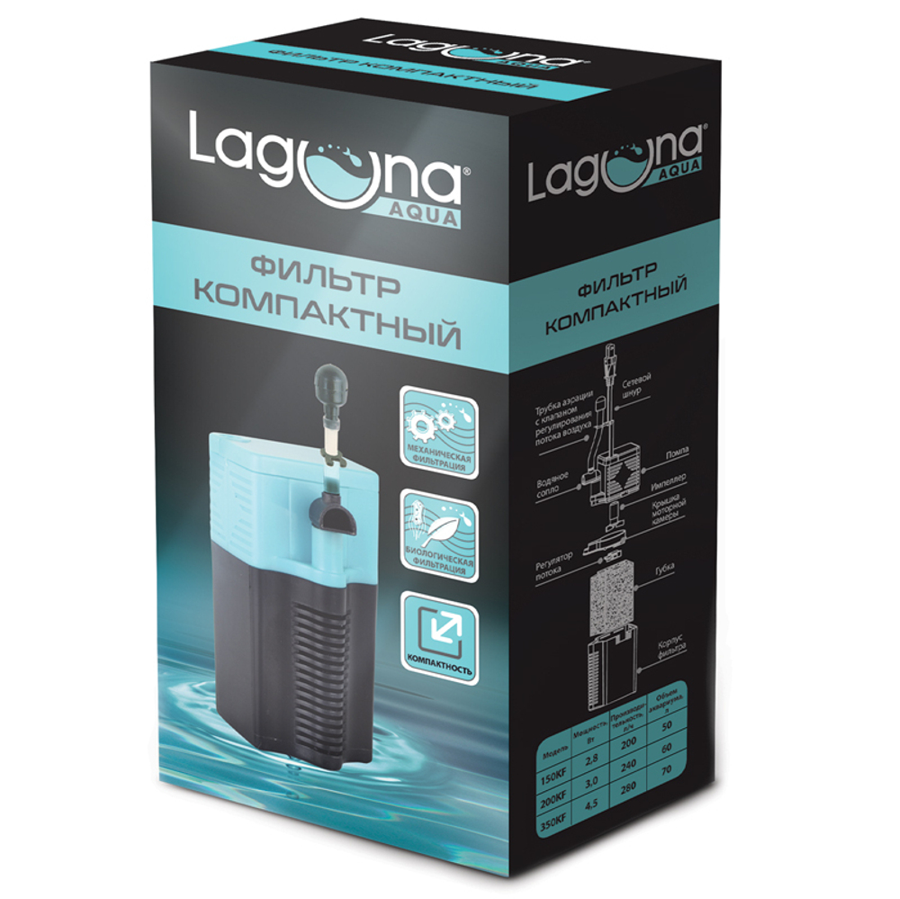 Laguna Фильтр 350KF внутренний, 4,5Вт, 280л/ч, до 70л, 48*38*95мм