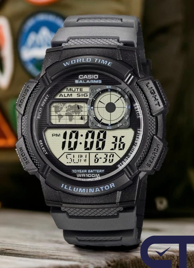 Casio AE-1000W-8A — мужские электронные часы 