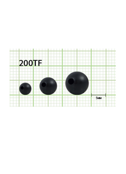Бусины резиновые Fish Crystal для монтажа рыболовных оснасток Rubber Bead 2000TF Black №4 ( 5 упаковок )