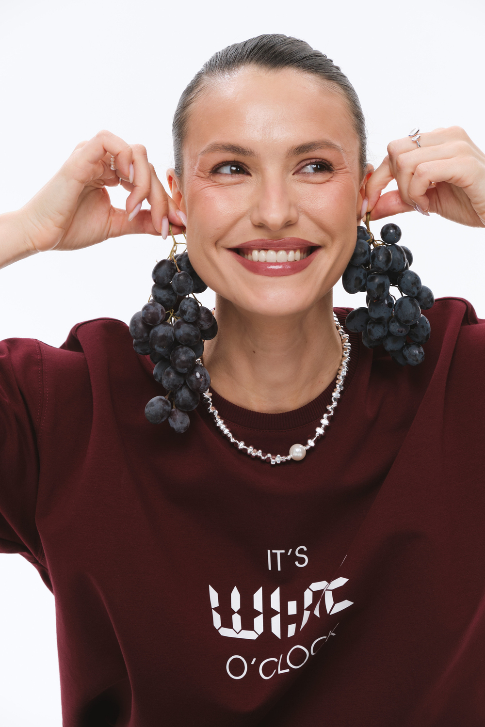 Футболка Wine O'Clock | Бордовый
