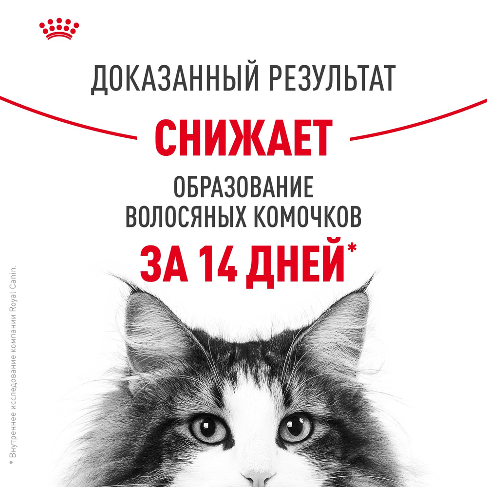 Royal Canin Hairball Care Хэйрболл Кэа Корм сухой для взрослых кошек профилактика образования волосяных комочков 400г