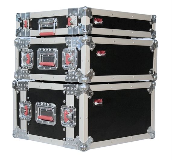 GATOR G-TOUR EFX6 - рэковый флайт-кейс,6 U,красные ручки с резиновым покр.,дерево,черн., вес 12,99кг
