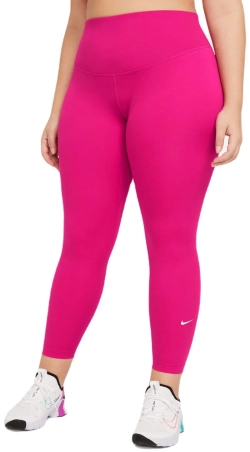 Леггинсы Nike One Dri-Fit Mid-Rise Tight - fireberry/white