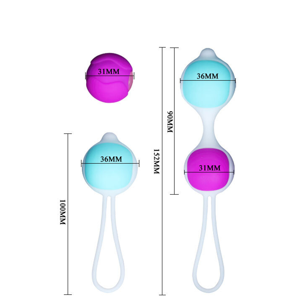 Разноцветные вагинальные шарики Orgasmic balls silicone (Цвет: разноцветный)
