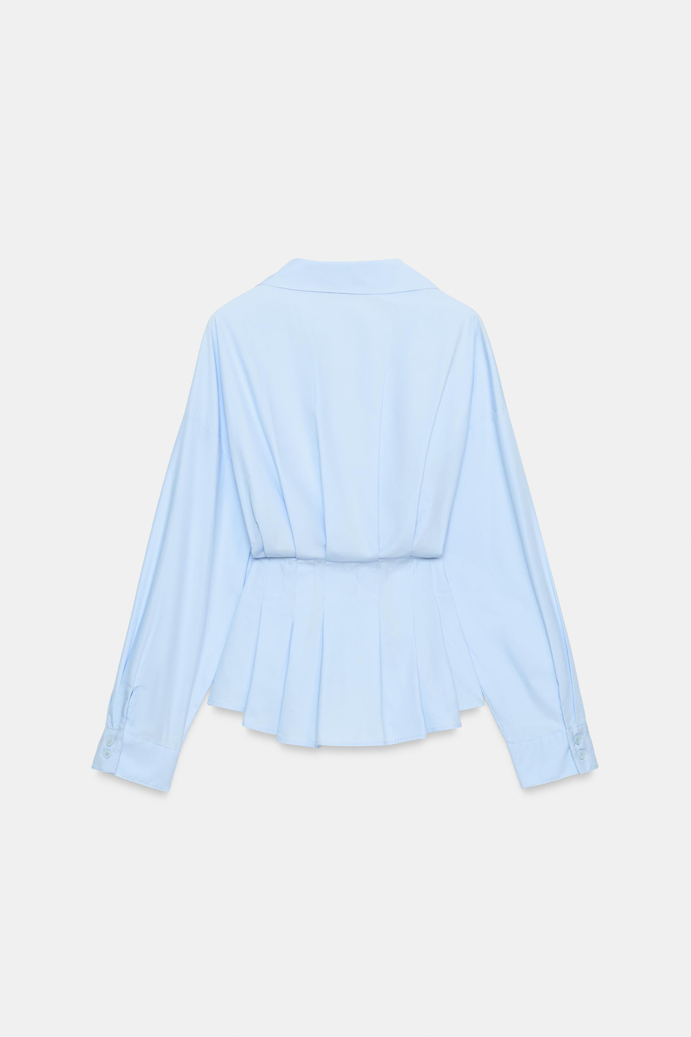 РУБАШКА В ПОЛОСКУ СО СКЛАДКАМИ — ZARA