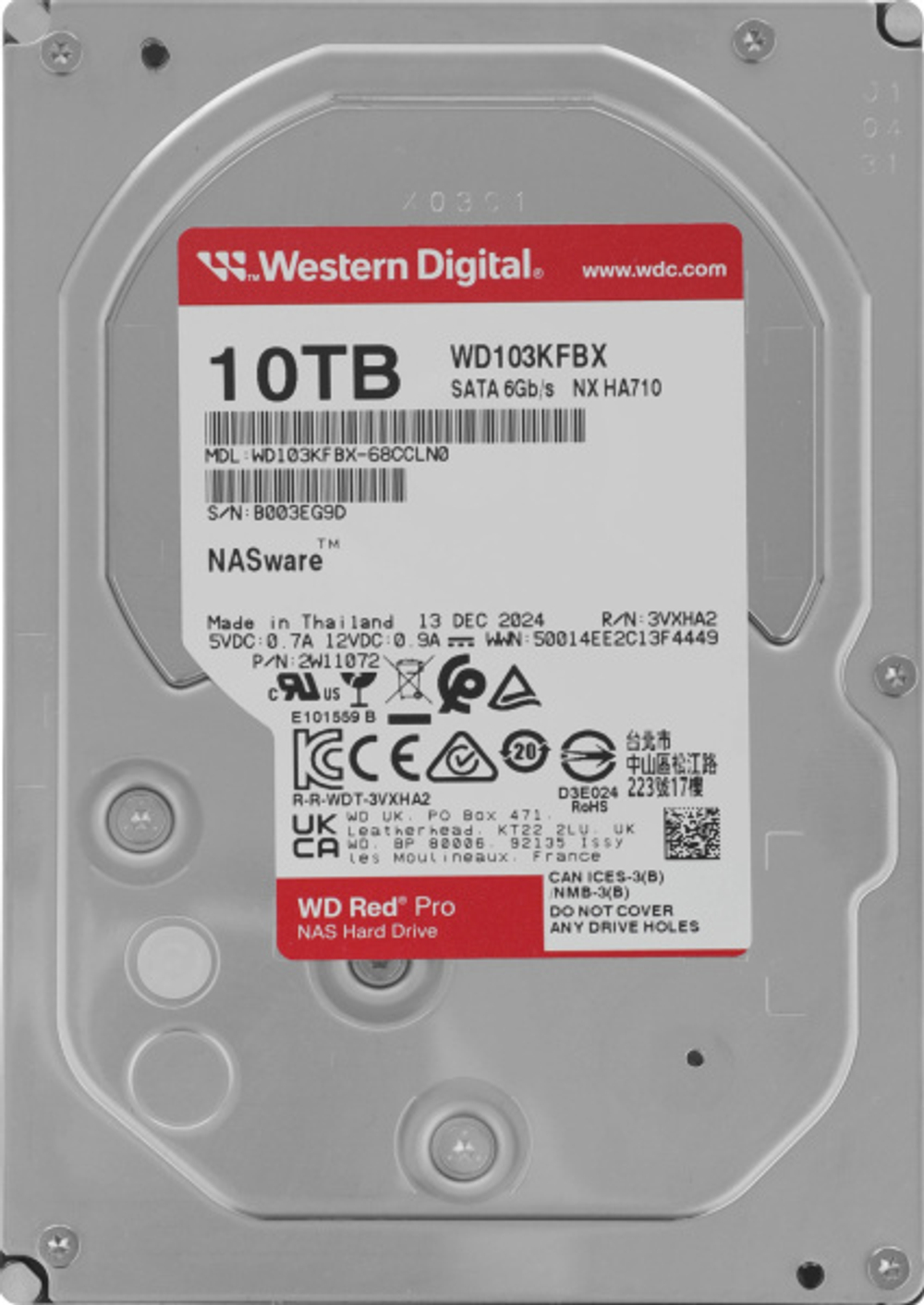 Жесткий диск 10TB SATA 6Gb/s Western Digital WD103KFBX