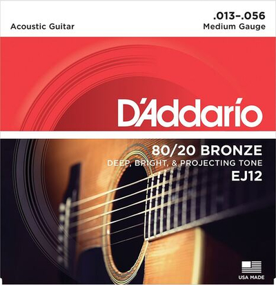 Струны для акустической гитары D'addario EJ12
