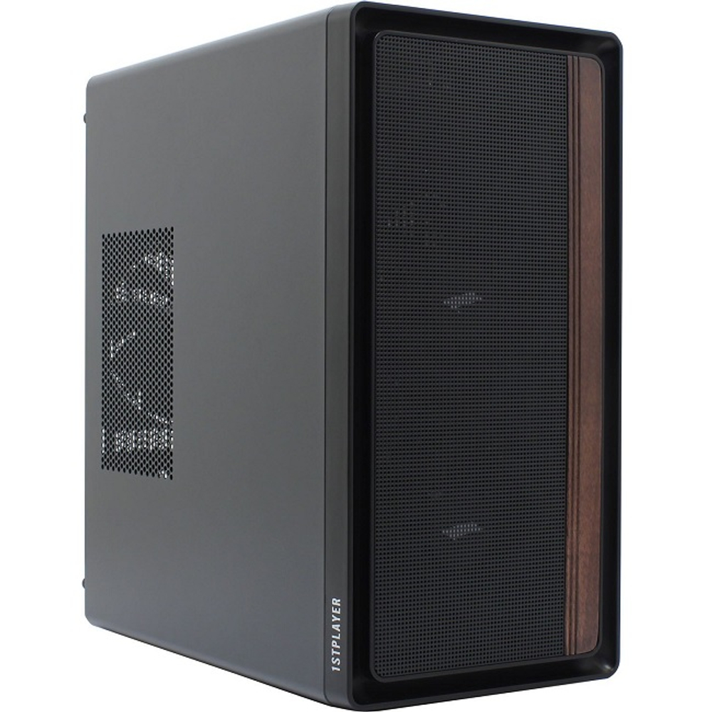 Корпус Mini-Tower 1STPLAYER WD1, Micro-ATX, черный (WD1-BK-3F)