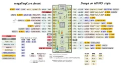 Отладочная плата Arduino NANO T3227 на ATTINY3227