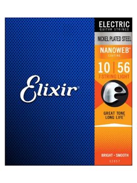 Струны для 7-струнной электрогитары 10-56 Elixir 12057 NANOWEB