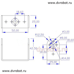 Короткий П образный кронштейн
