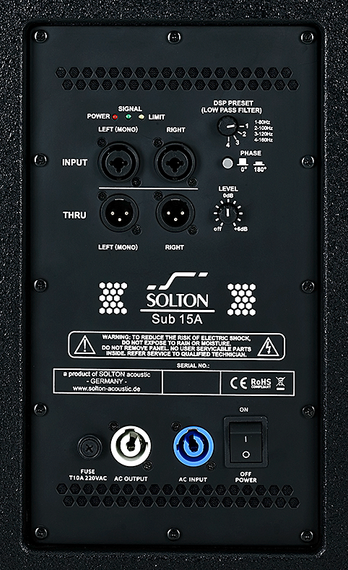 Solton aart Sub 15 A - активный сабвуфер; 15" (100mm). 2400 Вт (пик)