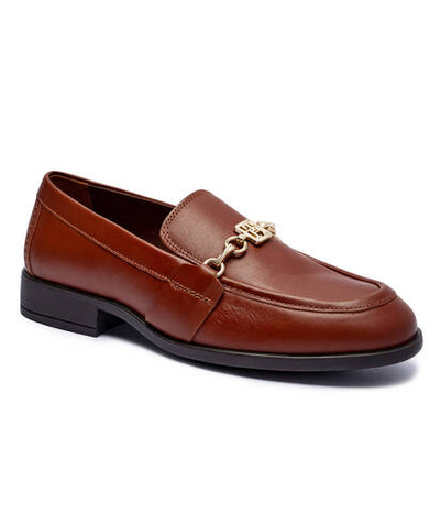 Кожаные лоферы Tommy Hilfiger - коричневый(FW0FW08339)