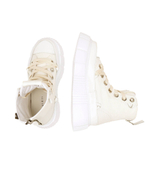 Кожаные кроссовки matilda canvas high 23 INUIKII - кремовый(30103-024)